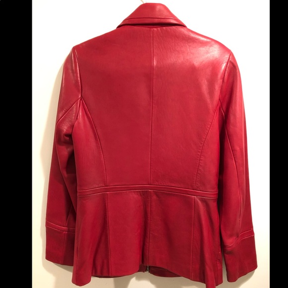 Red Leather Avanti Jacket - Picture 2 of 8